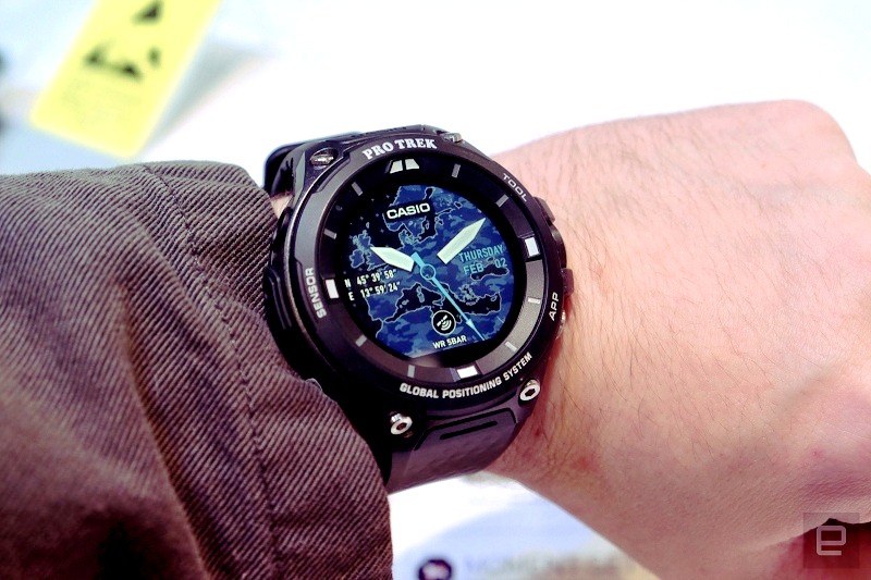 Casio PRO TREK Smart worn on the arm