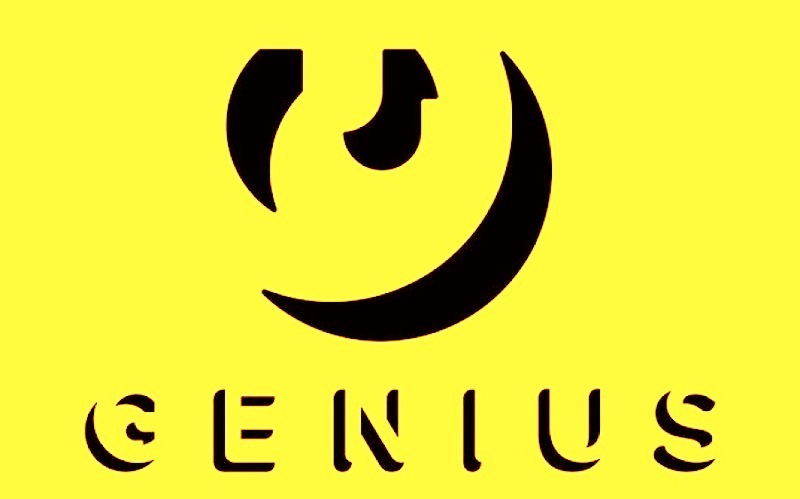 A logo of Genius application for music searching
