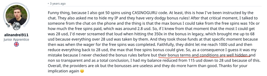 Bonus Rules
